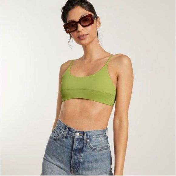 Everlane Other - Everlane Renew The Scoop-Neck Bikini Top Green Pepper Size medium NWOT